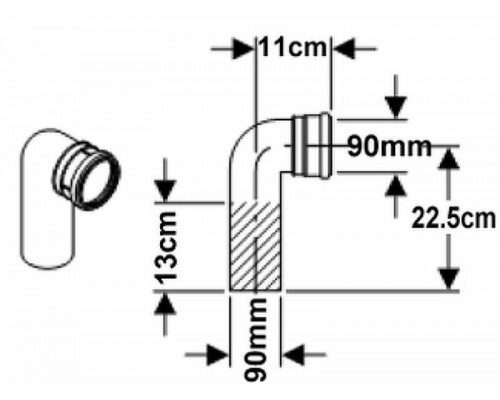 Купить Колено для унитаза Geberit 366.061.16.1 Черный в магазине сантехники Santeh-Crystal.ru