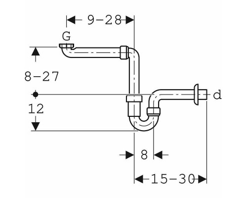 Заказать Сифон для раковины Geberit 151.107.11.1 Альпийский белый в магазине сантехники Santeh-Crystal.ru