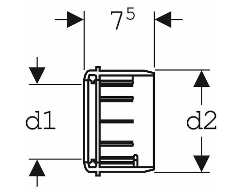 Заказать Переходная муфта Geberit PE 367.928.16.1 Черная в магазине сантехники Santeh-Crystal.ru
