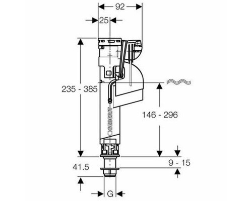 Купить Наливная арматура Geberit 281.207.00.1 Белая в магазине сантехники Santeh-Crystal.ru