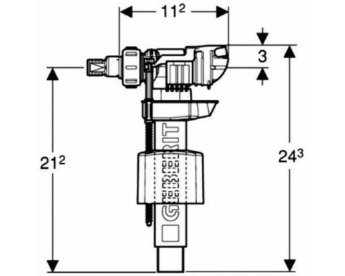 Приобрести Наливная арматура Geberit 281.004.00.1 Белая Синяя в магазине сантехники Santeh-Crystal.ru