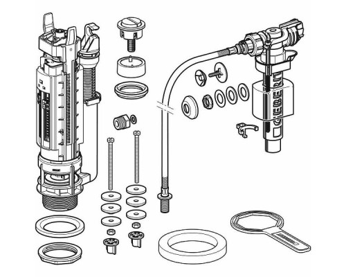 Заказать Сливная арматура Geberit ImpulsType 290 283.313.21.2 Хром глянцевый в магазине сантехники Santeh-Crystal.ru