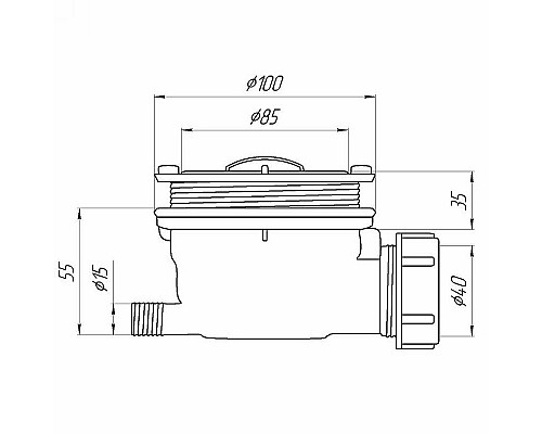 Santeh-Crystal.ru: Сифон для душевого поддона Grossman Strong GR-S90 Белый Приобрести Сифон для душевого поддона Grossman Strong GR-S90 Белый в магазине сантехники Santeh-Crystal.ru