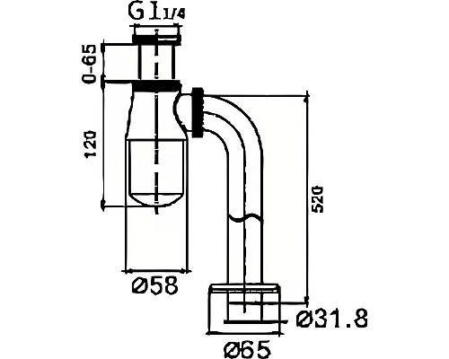 Заказать Сифон для раковины Haiba HB81 Хром в магазине сантехники Santeh-Crystal.ru