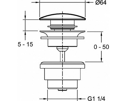 Купить Донный клапан Jacob Delafon E30536-BGG click-clack Золото в магазине сантехники Santeh-Crystal.ru