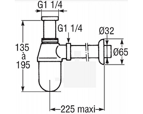 Заказать Сифон для раковины Jacob Delafon E78286-CP Хром в магазине сантехники Santeh-Crystal.ru