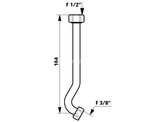 Приобрести Сливная труба для писсуара Jacob Delafon Collectivi E74197-CP Хром в магазине сантехники Santeh-Crystal.ru