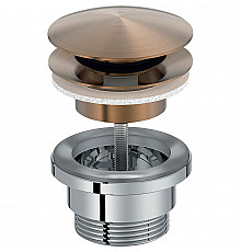 Донный клапан Jacob Delafon Noivelle Vague E30536-BCN click-clack Золото матовое