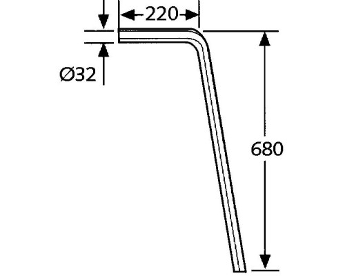 Купить Напольная труба Kludi 84500805-00 Хром в магазине сантехники Santeh-Crystal.ru