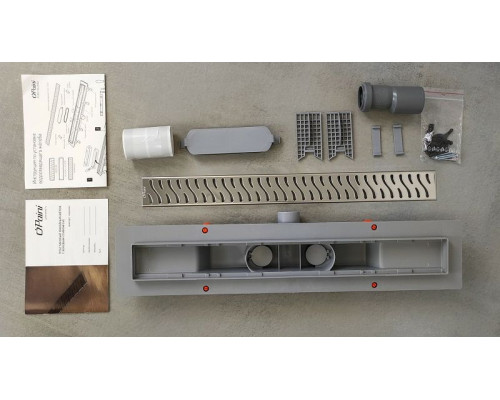 Приобрести Душевой лоток Paini Harmony 750 CH750H с решеткой Хром в магазине сантехники Santeh-Crystal.ru