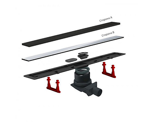 Купить Трап для душа Pestan Confluo Frameless Line 850 Black Glass 13701206 с решеткой в магазине сантехники Santeh-Crystal.ru