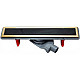 Заказать Душевой лоток Pestan Confluo Premium Line 650 Black Glass Gold 13100116 с решеткой Черный глянцевый Золото глянцевое в магазине сантехники Santeh-Crystal.ru