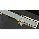 Заказать Душевой лоток Pestan Confluo Premium Line 650 White Glass Gold 13100122 с решеткой Белый глянцевый Золото глянцевое в магазине сантехники Santeh-Crystal.ru