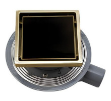 Душевой трап Pestan Confluo Standard 13000152 с решеткой Черный Золото глянец