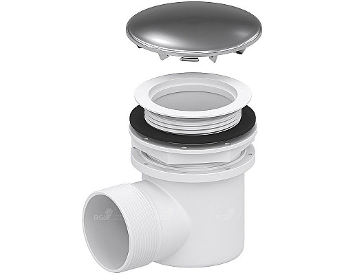 Заказать Сифон для душевого поддона RGW Velplex QYD-02 18241102-01 Хром в магазине сантехники Santeh-Crystal.ru