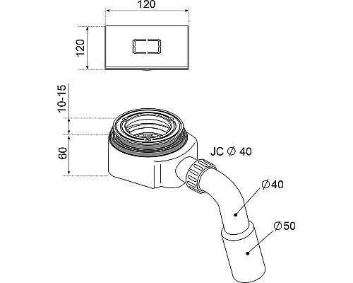 Заказать Сифон для душевого поддона Radaway Turboflow R399 Хром в магазине сантехники Santeh-Crystal.ru