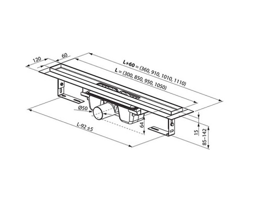 Заказать Душевой лоток Ravak 10° OZ 95 X01577 с решеткой Хром в магазине сантехники Santeh-Crystal.ru