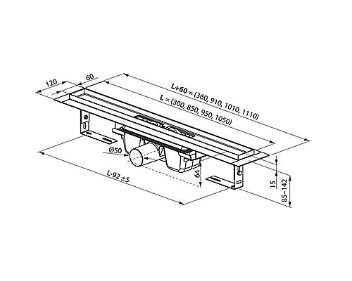 Купить Душевой лоток Ravak 10° OZ 75 X01623 с решеткой Хром в магазине сантехники Santeh-Crystal.ru