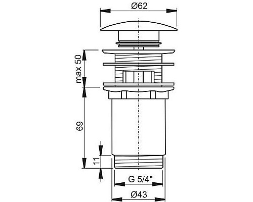 Купить Донный клапан Ravak X01748 Сlick-Сlack Черный в магазине сантехники Santeh-Crystal.ru