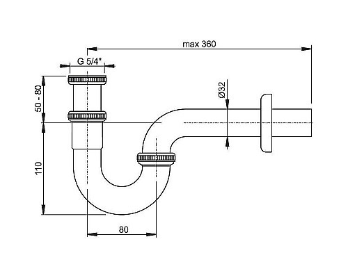 Заказать Сифон для раковины Ravak X01436 Хром в магазине сантехники Santeh-Crystal.ru