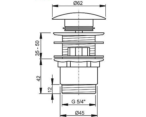 Приобрести Донный клапан Ravak X01437 Сlick-Сlack Хром в магазине сантехники Santeh-Crystal.ru