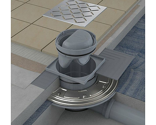 Заказать Душевой трап Ravak SN501 X01435 с решеткой Хром в магазине сантехники Santeh-Crystal.ru