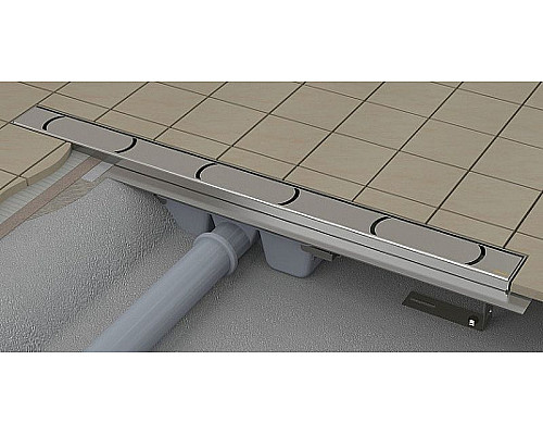 Заказать Душевой лоток Ravak Chrome OZ 85 X01427 с решеткой Хром в магазине сантехники Santeh-Crystal.ru