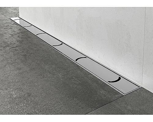 Купить Душевой лоток Ravak Chrome OZ 105 X01429 с решеткой Хром в магазине сантехники Santeh-Crystal.ru