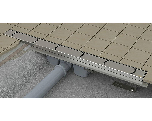 Купить Душевой лоток Ravak Chrome OZ 75 X01621 с решеткой Хром в магазине сантехники Santeh-Crystal.ru