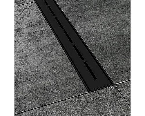 Приобрести Душевой лоток Ravak Runway OZ 75 X01750 с Черной матовой решеткой в магазине сантехники Santeh-Crystal.ru