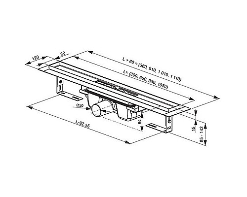 Купить Душевой лоток Ravak Runway OZ 75 X01622 с решеткой Хром в магазине сантехники Santeh-Crystal.ru