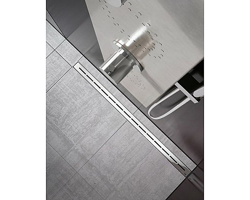 Приобрести Душевой лоток Ravak Runway OZ 105 X01392 с решеткой Хром в магазине сантехники Santeh-Crystal.ru