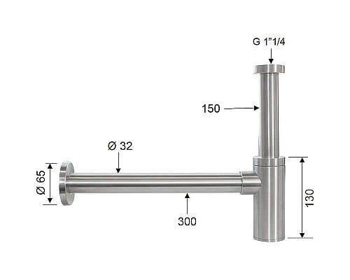Приобрести Сифон для раковины Remer SS958L Хром в магазине сантехники Santeh-Crystal.ru