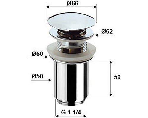 Santeh-Crystal.ru: Донный клапан Remer 905CC114 click-clack Хром Купить Донный клапан Remer 905CC114 click-clack Хром в магазине сантехники Santeh-Crystal.ru