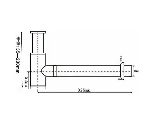 Заказать Сифон для раковины SantiLine SL-115 Черный матовый в магазине сантехники Santeh-Crystal.ru