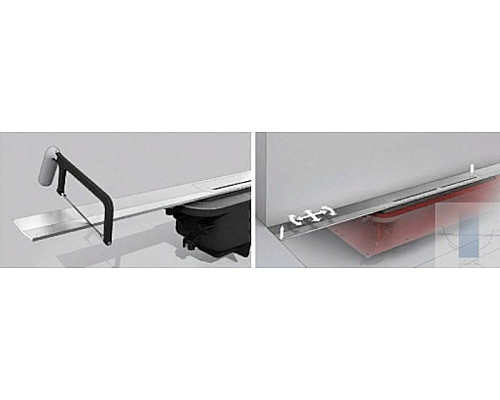 Заказать Душевой лоток Tece Drainprofile 100 671000 с решеткой Сатин в магазине сантехники Santeh-Crystal.ru