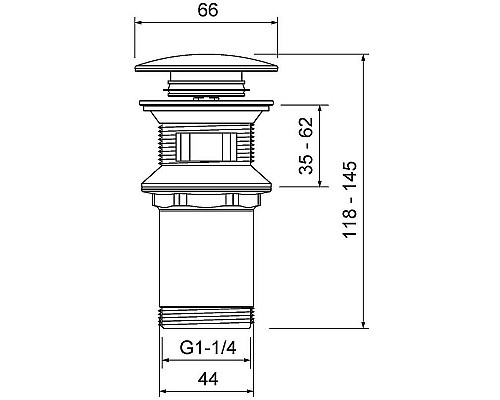 Заказать Донный клапан Timo 8011/18 click-clack Черное золото в магазине сантехники Santeh-Crystal.ru