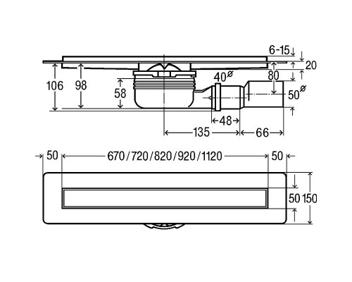 Заказать Душевой лоток Viega Advantix 1000 ER10 4983.10 753184 с решеткой Нержавеющая сталь в магазине сантехники Santeh-Crystal.ru