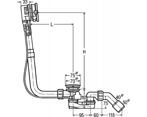 Заказать Слив-перелив Viega Multiplex Trio 616160 727741 полуавтомат с наливом Хром в магазине сантехники Santeh-Crystal.ru