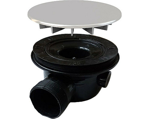 Приобрести Сифон для душевого поддона Vincea VSPH-2SQB Черный в магазине сантехники Santeh-Crystal.ru