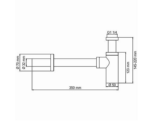 Приобрести Сифон для раковины WasserKRAFT A093 Хром матовый в магазине сантехники Santeh-Crystal.ru