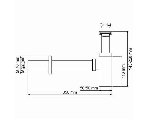Купить Сифон для раковины WasserKRAFT A096 Светлая бронза в магазине сантехники Santeh-Crystal.ru