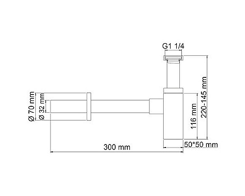 Приобрести Сифон для раковины WasserKRAFT A072 Хром в магазине сантехники Santeh-Crystal.ru