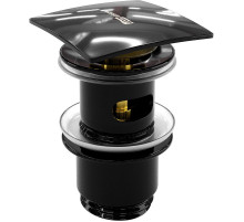 Донный клапан WasserKRAFT Glan A166 click-clack Черный глянец