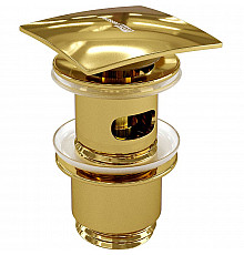 Донный клапан WasserKRAFT Sauer A168 click-clack Золото