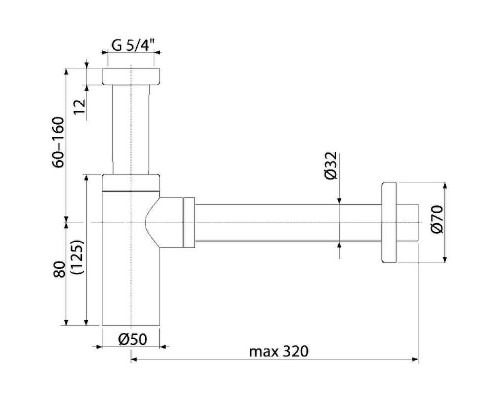 Сифон для раковины Boheme 609-MW Белый