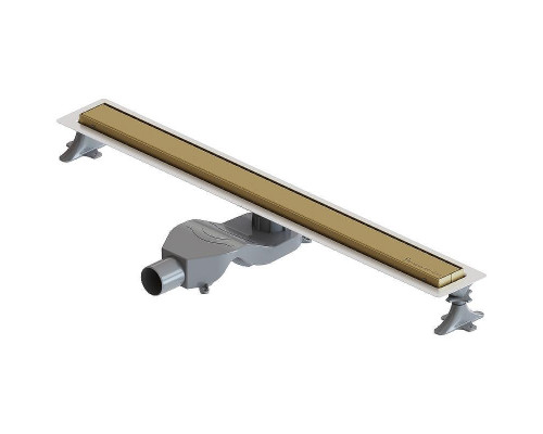 Душевой лоток Boheme Premium Linear 80 982-80-MG с решеткой Золото матовое