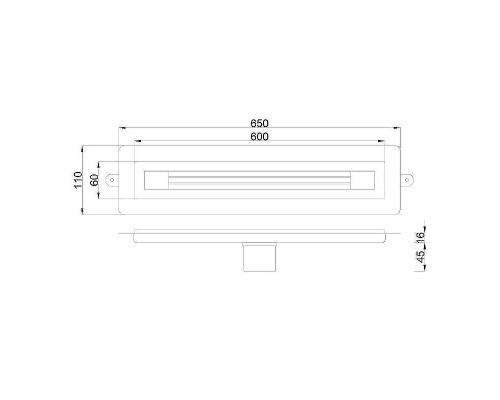 Душевой лоток Boheme B&T Infinity 60 981-60-GM с решеткой Оружейная сталь