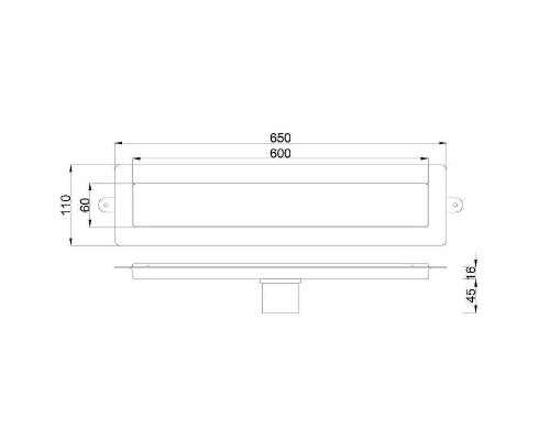 Душевой лоток Boheme Premium Linear 60 982-60-GM с решеткой Оружейная сталь
