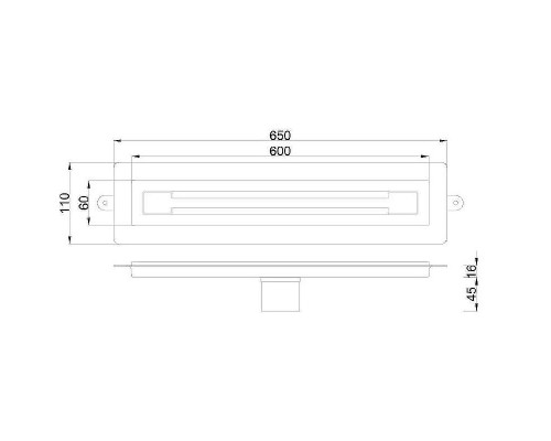 Душевой лоток Boheme Premium Trendy 60 983-60-GM с решеткой Оружейная сталь